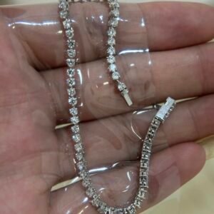 Round Brilliant Cut Tennis bracelet In-Lab Diamond 18K White Gold